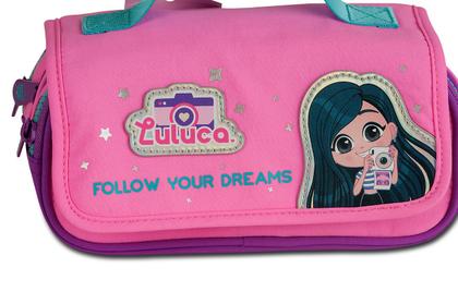 Imagem de Kit Mochila Rodinha Luluca Pandinha Lancheira Estojo 2026 Rosachiclete Luluca Youtuber