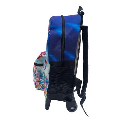 Imagem de Kit Mochila Rodinha Mario Com Estojo E Lancheira Infantil