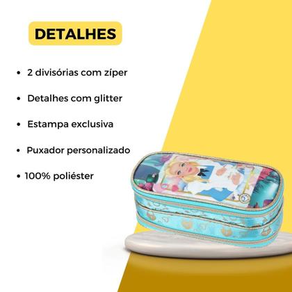 Imagem de Kit Mochila Rodinha Princesa País Das Maravilhas Meninas