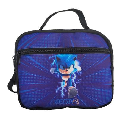 Imagem de Kit Mochila Rodinha Sonic Com Estojo E Lancheira Infantil
