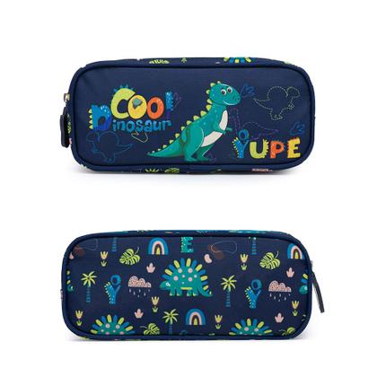 Imagem de Kit Mochila Rodinha Tubarão Menino Infantil Escolar Lancheira Térmica Estojo Organizador Moderna  YUPE