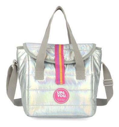 Imagem de Kit Mochila Rodinhas Arco Iris Metalizado Up4you