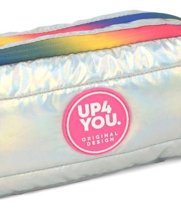 Imagem de Kit Mochila Rodinhas Arco Iris Metalizado Up4you