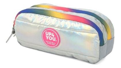 Imagem de Kit Mochila Rodinhas Arco Iris Metalizado Up4you