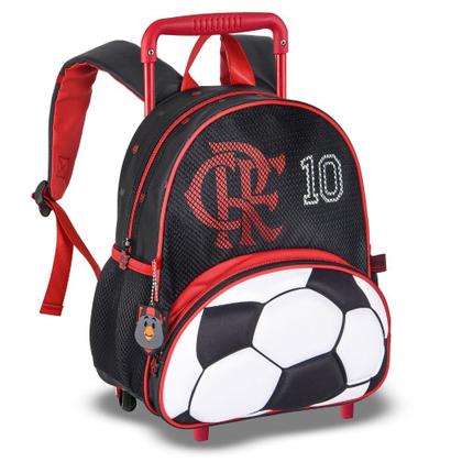 Imagem de Kit Mochila Rodinhas C/ Lancheira e Estojo OFICIAL FLAMENGO