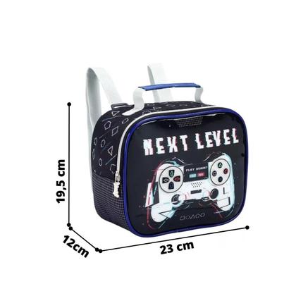 Imagem de Kit Mochila Rodinhas Escolar + Lancheira + Estojo Next Level