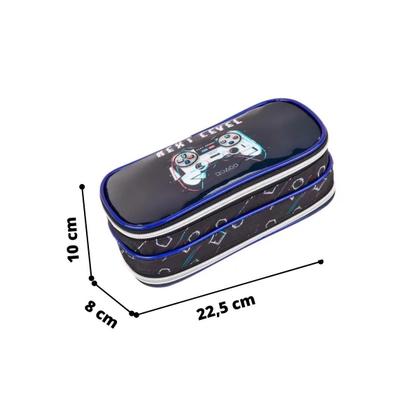 Imagem de Kit Mochila Rodinhas Escolar + Lancheira + Estojo Next Level