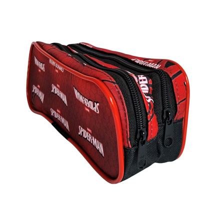 Imagem de Kit Mochila Rodinhas Infantil Homem Aranha Com Lancheira e Estojo Tam G