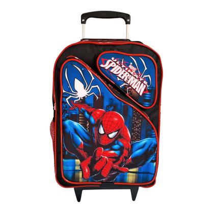 Imagem de Kit Mochila Rodinhas Infantil Homem Aranha Com Lancheira e Estojo Tam G
