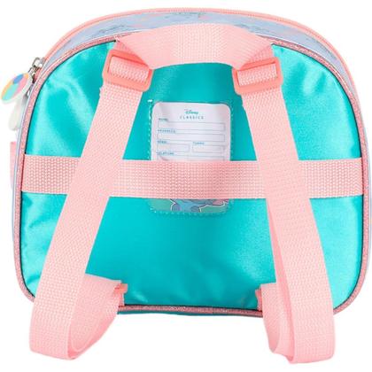 Imagem de Kit Mochila Rodinhas Infantil Lancheira Estojo Escolar Stitch Scrump Disney Turquesa Luxcel