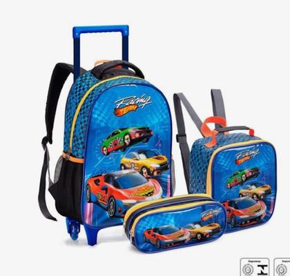 Imagem de Kit Mochila Rodinhas Infantil Menino/Menina Escolar