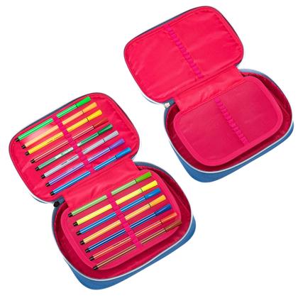 Imagem de Kit Mochila Rodinhas Juvenil Polo One Bolsa Escolar Infantil Feminina Estojo e Lancheira