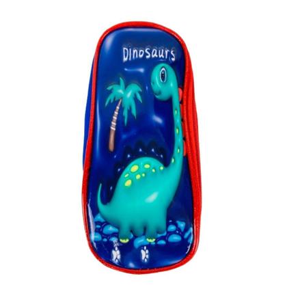 Imagem de Kit Mochila Rodinhas Lancheira Estojo Dinossauro Impermeavel