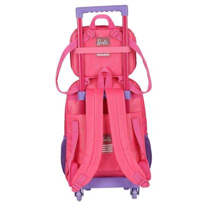 Imagem de Kit Mochila Rodinhas Lancheira Luxcel Barbie Unicórnio Pink