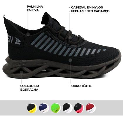 Imagem de Kit Mochila + Tenis Feminino Esportivo Macio Leve exercício funcional Academia Caminhada Corrida Para Treino