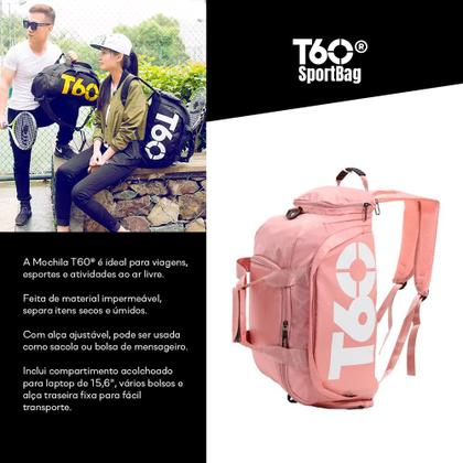 Imagem de Kit Mochilas T60 para Viagens e Treino Futebol Unissex Tenis