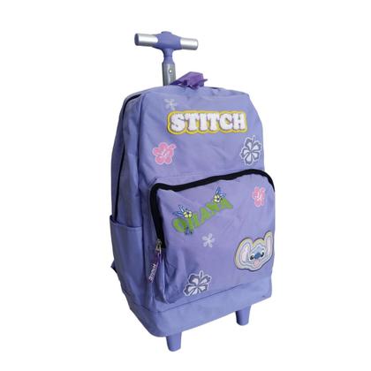 Imagem de Kit Mochilete Com Rodinhas e Estojo Triplo Stitch Luxcel