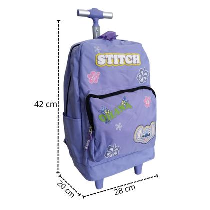 Imagem de Kit Mochilete Com Rodinhas e Estojo Triplo Stitch Luxcel