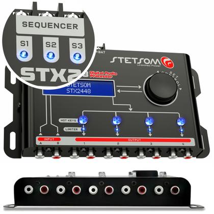 Imagem de Kit Módulo Amplificador Taramps TS800x4 800W e HD3000 3000W 1 Canal 4 Ohms mais Processador Equalizador Stetsom STX2448 4 Vias