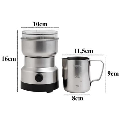 Imagem de Kit Moedor Café Elétrico + Jarra Barista Pitcher Inox 350Ml