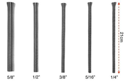 Imagem de Kit mola curvadora de tubo 1/4 5/16 3/8 1/2 5/8