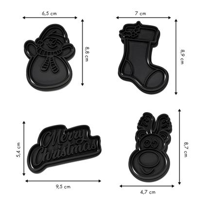 Imagem de Kit Molde Cortador de Biscoito 3D Natalino  Modelos Diversos