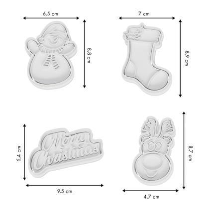 Imagem de Kit Molde Cortador de Biscoito 3D Natalino  Modelos Diversos