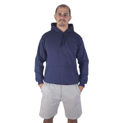 Imagem de Kit Moletom Canguru + Bermuda Masculina  Moda Casual