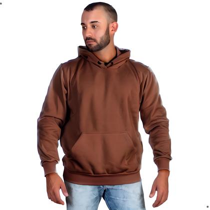 Imagem de Kit Moletom Masculino Blusa Masculina Canguru sem Ziper com Capuz Liso Flanelado Básico Unissex