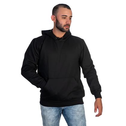 Imagem de Kit Moletom Masculino Blusa Masculina Canguru sem Ziper com Capuz Liso Flanelado Básico Unissex