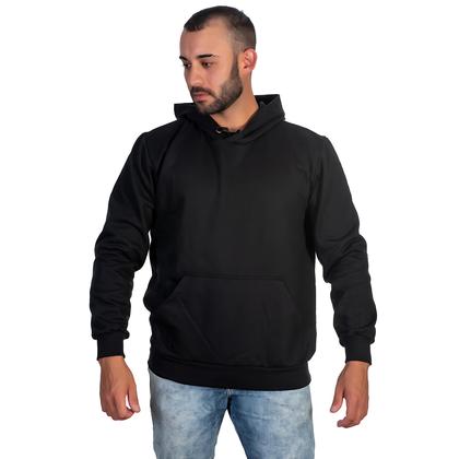 Imagem de Kit Moletom Masculino Blusa Masculina Canguru sem Ziper com Capuz Liso Flanelado Básico Unissex