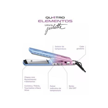 Imagem de Kit Mondial 2 em 1 Escova Secadora de cabelo ES-JU-03 e Prancha P-JU-03 Bivolt