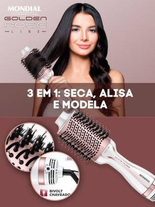 Imagem de Kit Mondial 2 em 1 Escova Secadora ES-50 e Prancha Chapinha P-20 Voltagem Bivolt