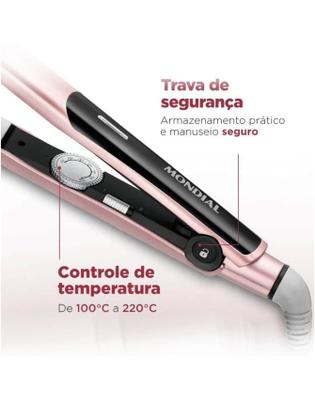 Imagem de Kit Mondial 2 em 1 Secador SC-32 220V e Prancha Chapinha P-20 Golden Rose