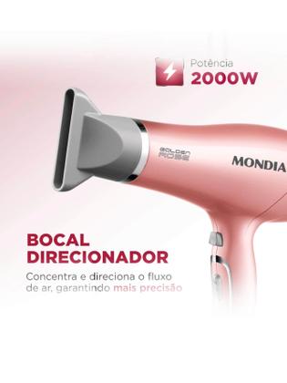 Imagem de Kit Mondial 2 em 1 Secador SC-32 220V e Prancha Chapinha P-20 Golden Rose