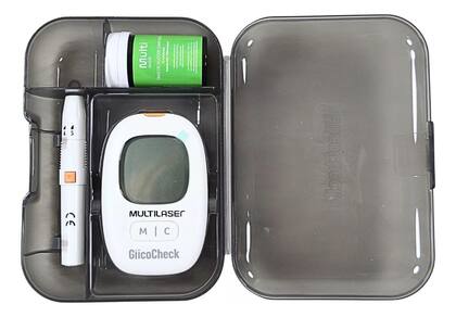 Imagem de Kit Monitor De Glicemia Capilar Medidor de Glicose + 100 Tiras + 100 Lancetas