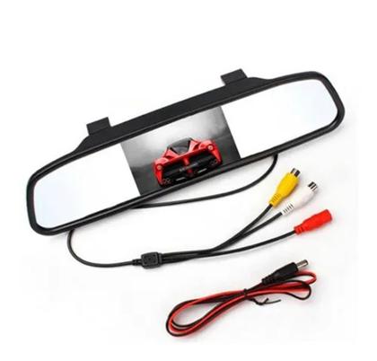 Imagem de Kit monitor retrovisor e câmera de ré com infravermelho 