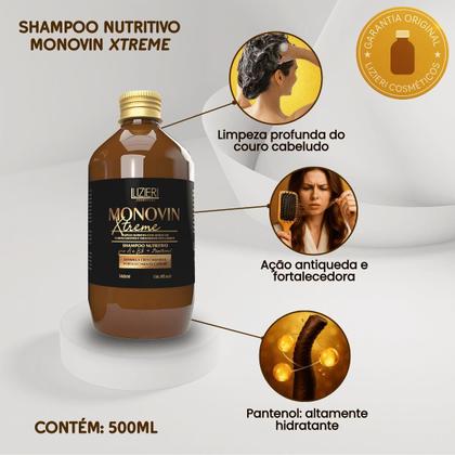Imagem de Kit Monovin Super Crescimento Capilar Tratamento Lizieri Cosméticos