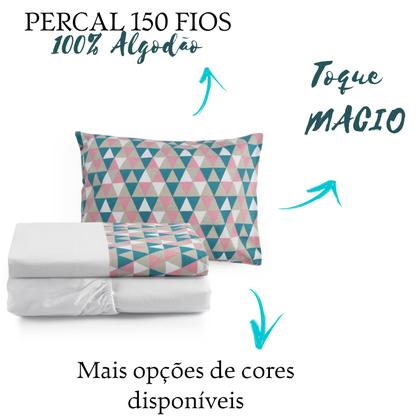 Imagem de Kit Montessoriano 3pçs Lençol Mini Cama Estampado Moderno