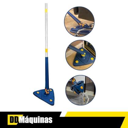 Imagem de Kit Mop Flat Giratorio Esfregão e Rodo Triangular Fasterr