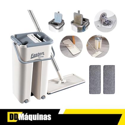 Imagem de Kit Mop Flat Giratorio Esfregão e Rodo Triangular Fasterr