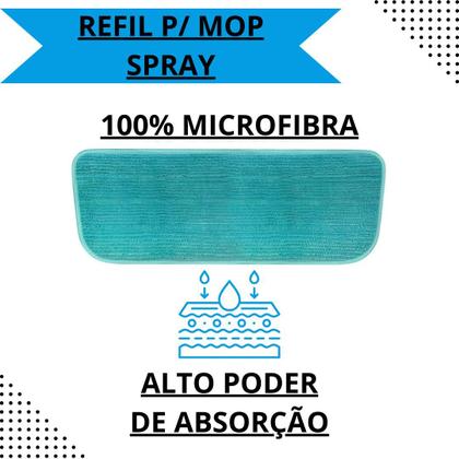 Imagem de Kit Mop Spray Mágico 3 em 1 com Refil Extra e Reservatório de 400ml  Esfregão Completo para Limpeza