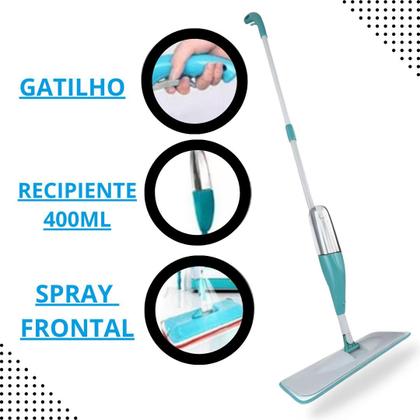 Imagem de Kit Mop Spray Mágico 3 em 1 com Refil Extra e Reservatório de 400ml  Esfregão Completo para Limpeza