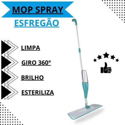 Imagem de Kit Mop Spray Mágico 3 em 1 com Refil Extra e Reservatório de 400ml  Esfregão Completo para Limpeza