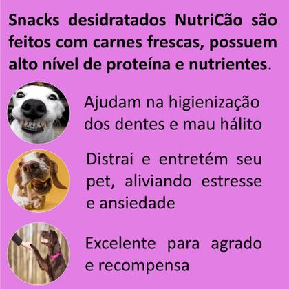 Imagem de Kit Mordedor Petisco Natural para Cães Esôfago Orelha Traqueia Bovin NutriCão Pet Food Osso Cachorro
