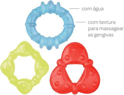 Imagem de Kit Mordedores Com Água Geométricos Buba