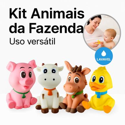 Imagem de Kit Mordedores Para Bebê Brinquedo 4 Unidades De Vinil Macio
