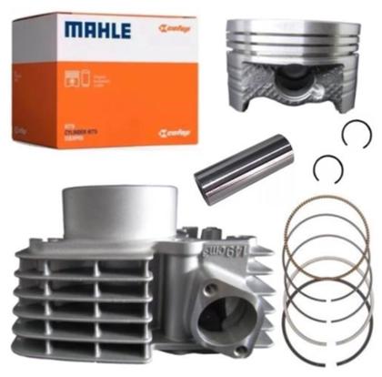 Imagem de Kit Motor Camisa Cilindro Pistão E Aneis Cg 150 Nxr Bros 150 MAHLE