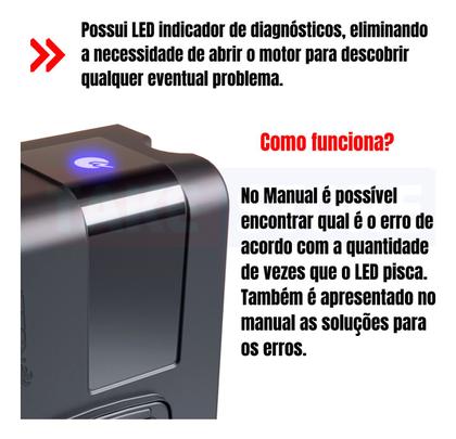 Imagem de Kit Motor Nano Nitro Rossi 3seg 3 Controles 650kg Bivolt