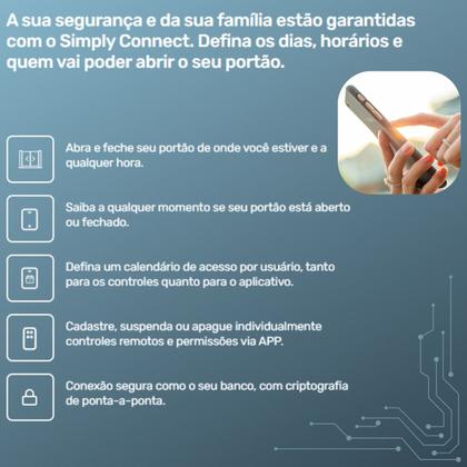 Imagem de Kit Motor Portão Dz Atto Turbo 4,5M Crem Wifi App Celular Android iOS 350kg Rossi 220v